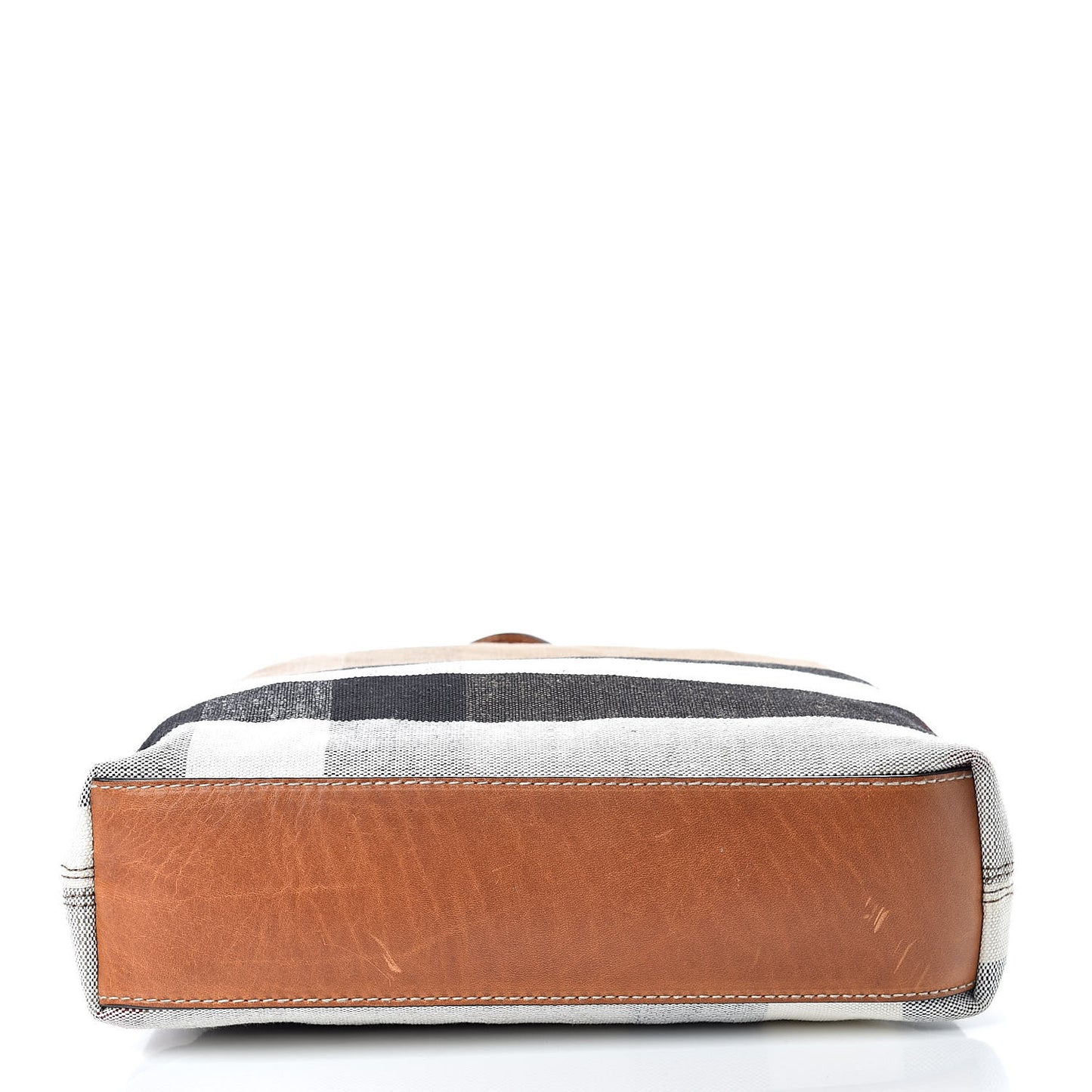 Canvas Mega Check Medium Tottenham Brit Tote Saddle Brown