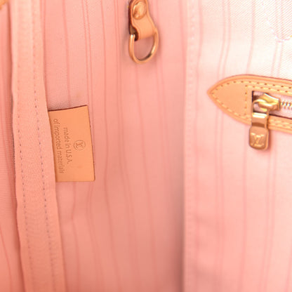 Louis Vuitton Damier Azur Neo Neverfull MM Rose Ballerine 9 of 11