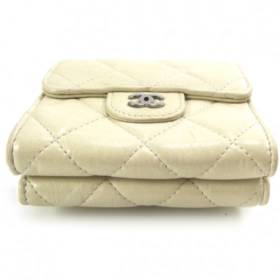 Chanel Lambskin Quilted Bi-Fold Wallet Beige Clair 4 of 9