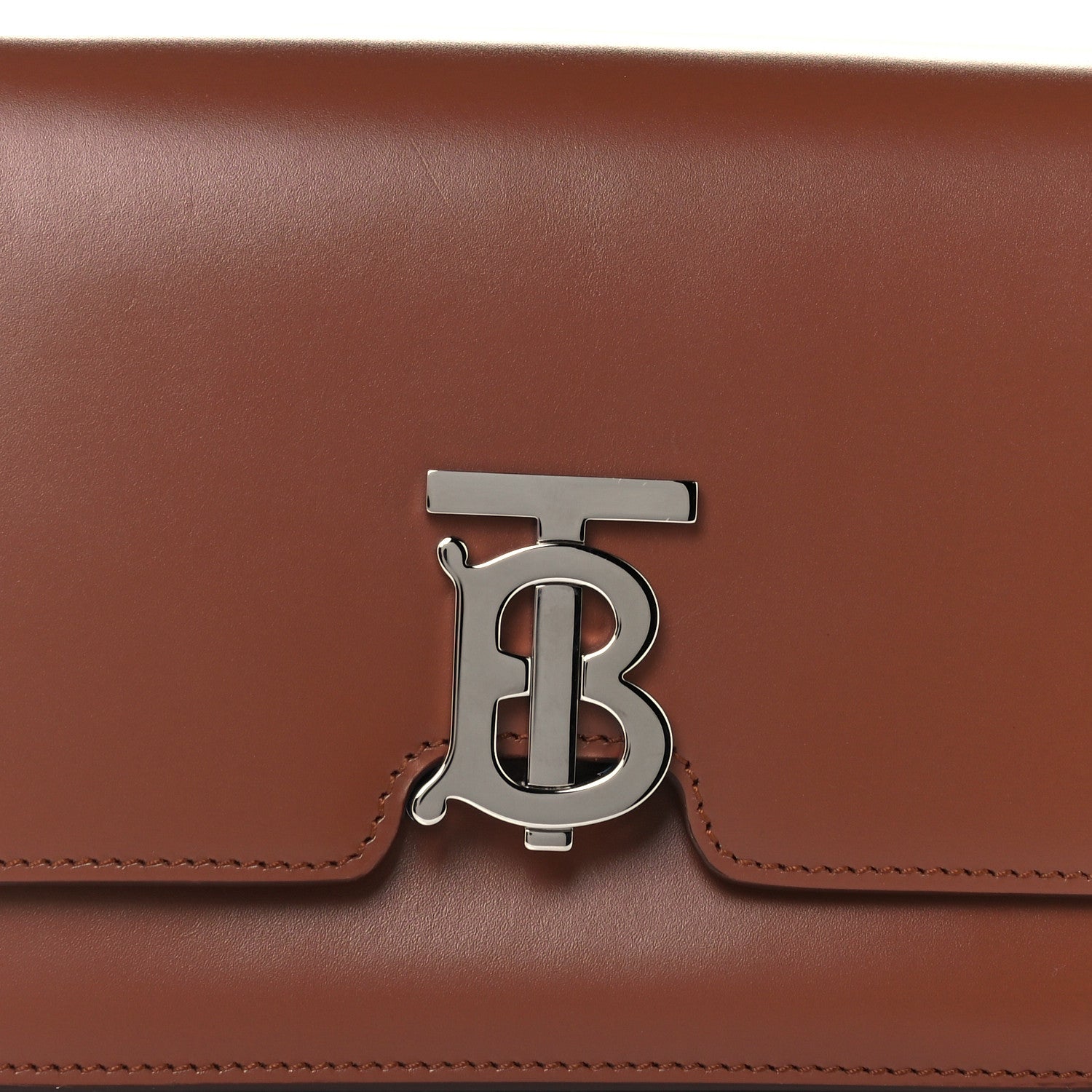 Burberry Calfskin Small TB Bag Malt Brown 6 of 8
