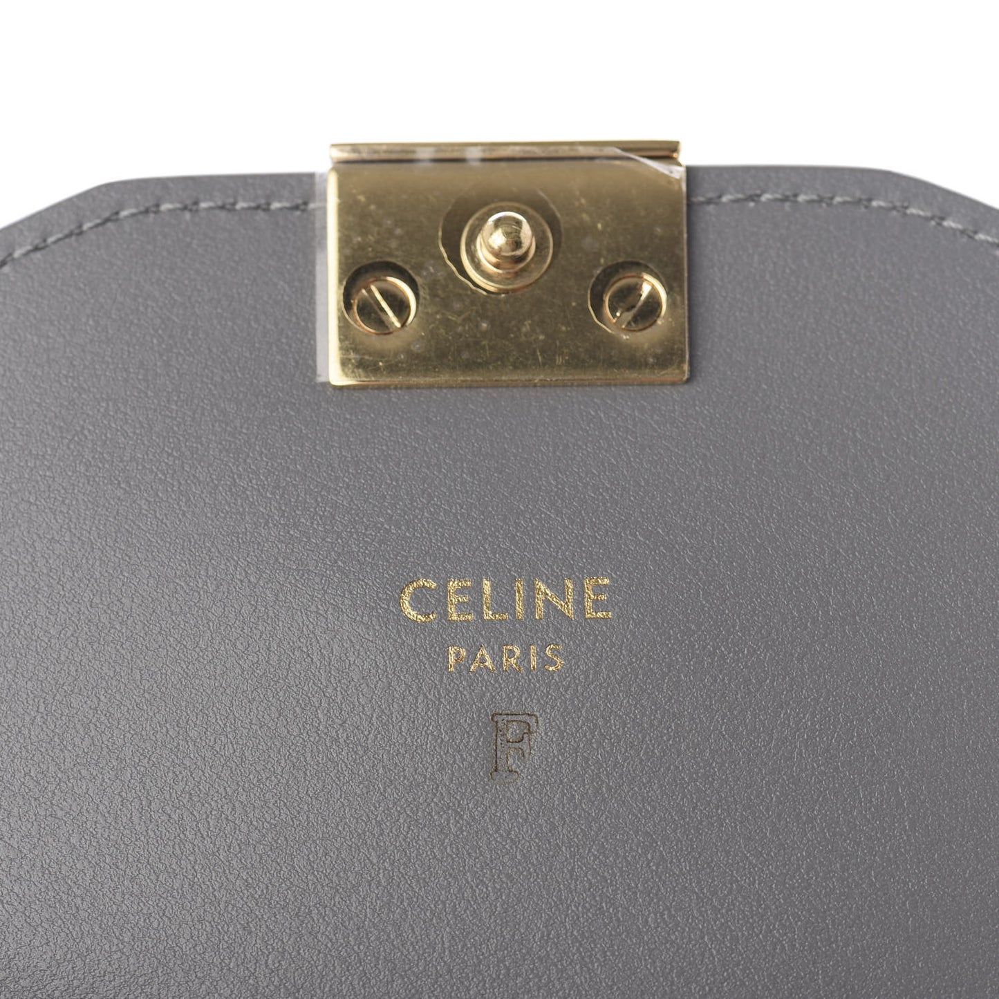Shiny Smooth Calfskin C Wallet Grey