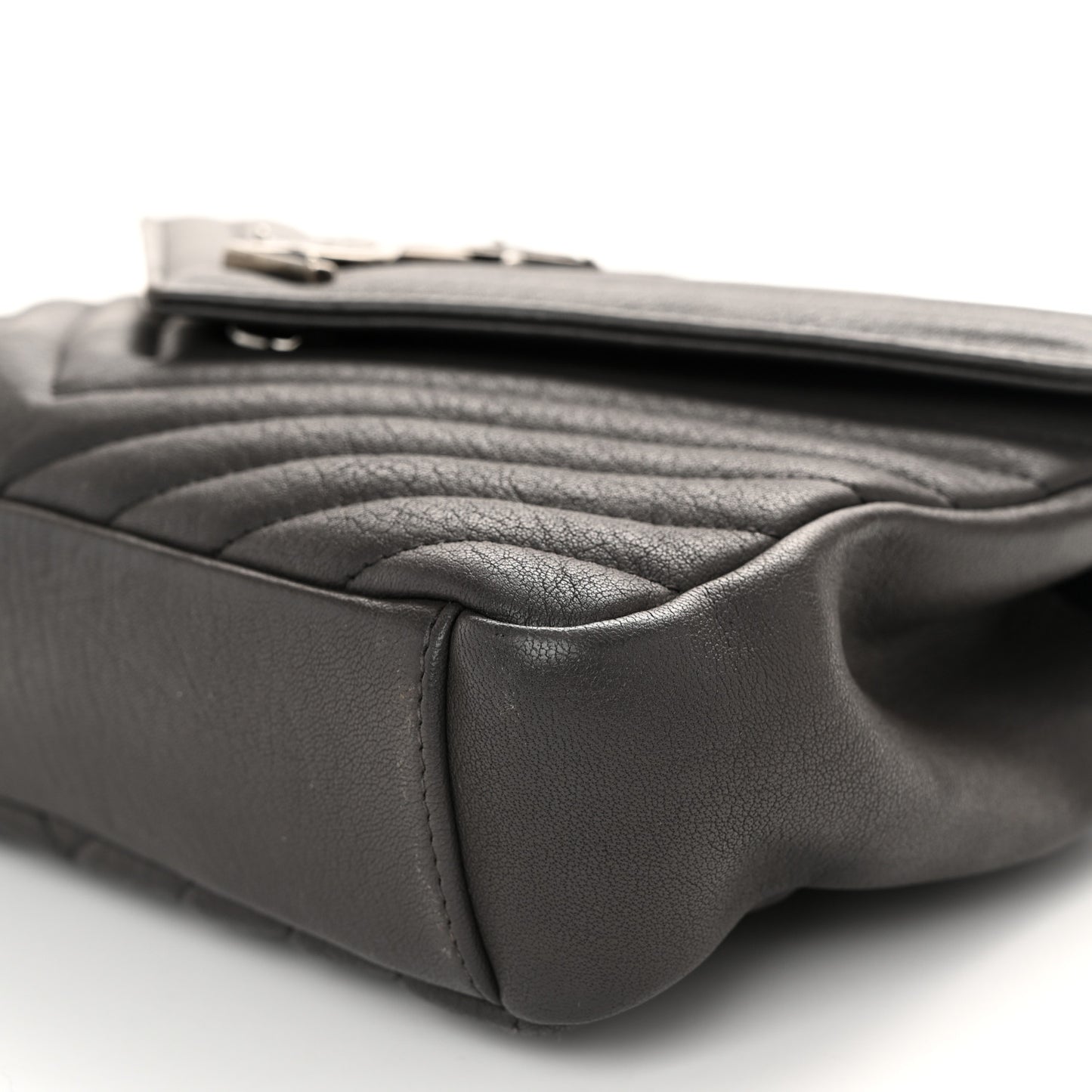 Sheepskin Matelasse Chevron Monogram Medium College Bag