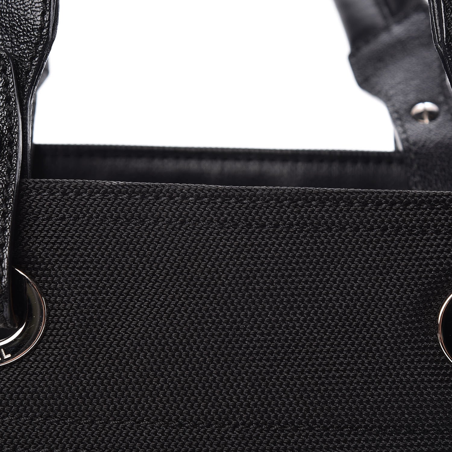 Chanel Coated Canvas Quilted Small Paris Biarritz Tote Black 10 of 10