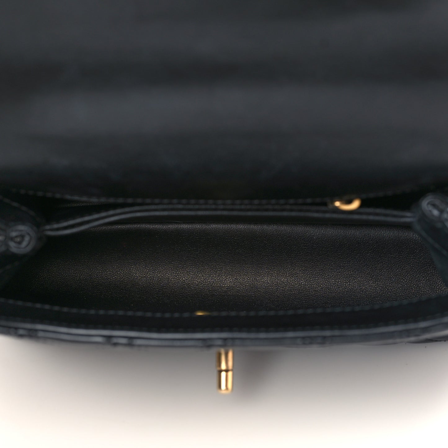 Calfskin Quilted Mini Coco Handle Flap Black