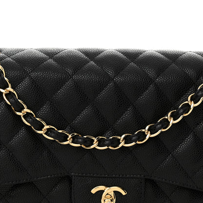 Chanel Caviar Quilted Jumbo Double Flap Black 8 of 10