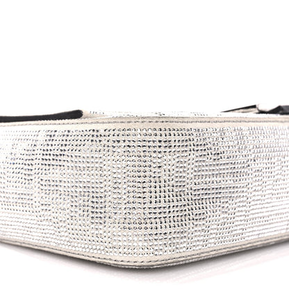 Fendi Crystal Vitello Laminato FF Medium Baguette Crystal Argento 7 of 8