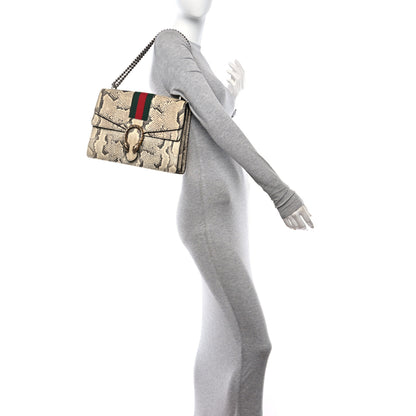 Gucci Snakeskin Web Medium Dionysus Shoulder Bag Natural 2 of 12