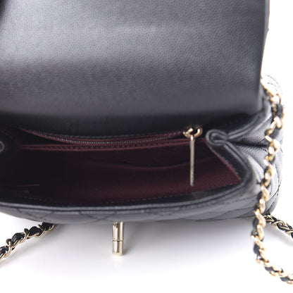 Chanel Caviar Quilted Extra Mini Coco Handle Flap Black 5 of 11