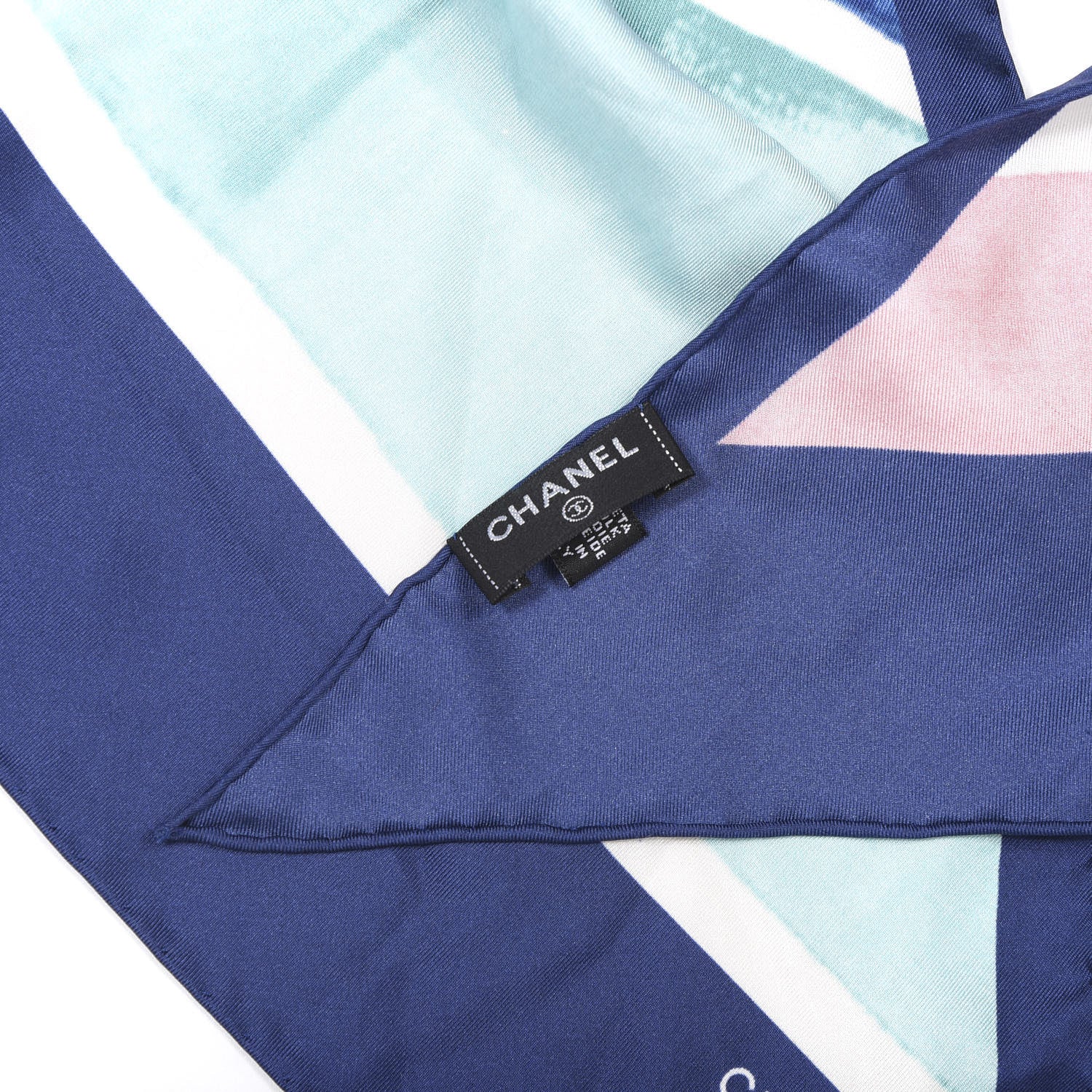 Chanel Silk Stripe CC Scarf Multicolor 3 of 4