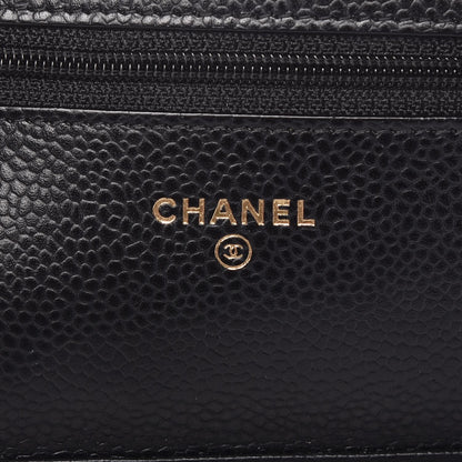 Chanel Caviar Quilted Wallet On Chain WOC Black 6 of 9