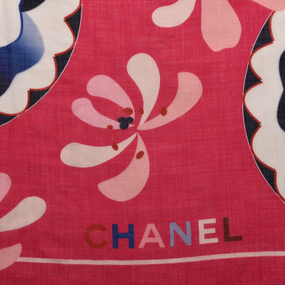 Chanel Cashmere Flower Scarf Pink 4 of 6