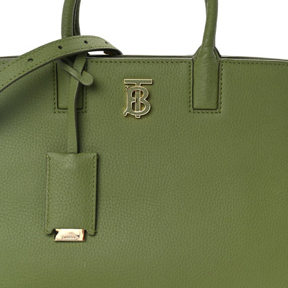 Burberry Grained Calfskin Mini Frances Tote Spruce Green 6 of 8