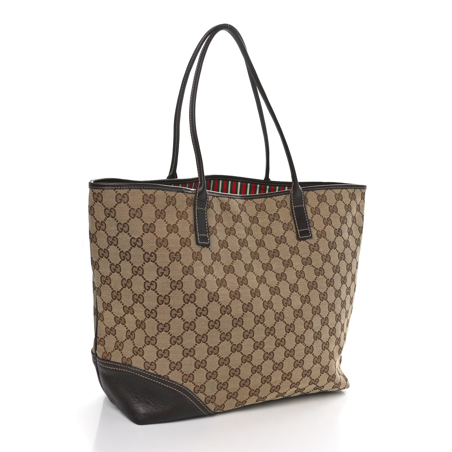 Gucci Monogram Large New Britt Tote Brown 3 of 10