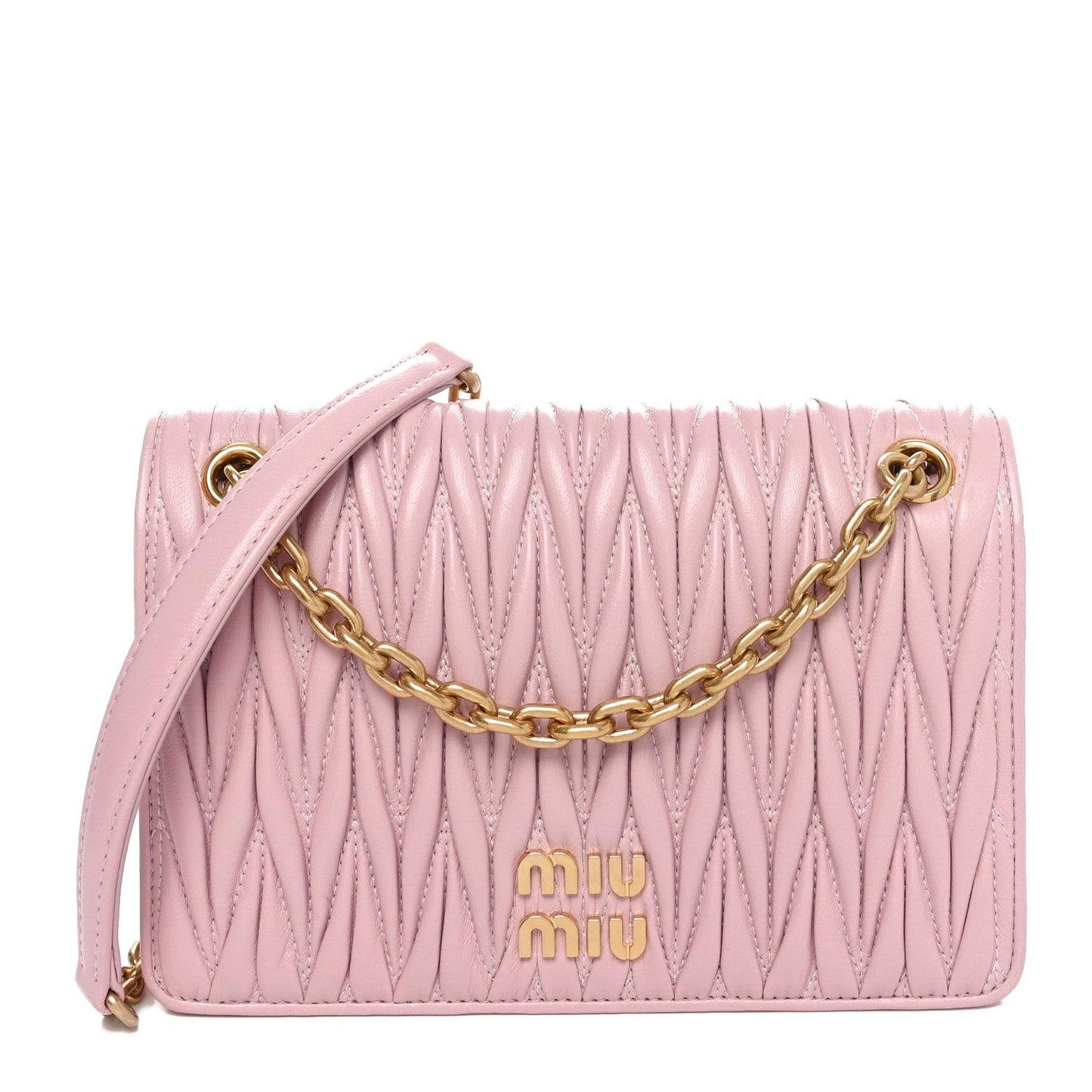 Nappa Matelasse Mini Chain Bag Alabastro