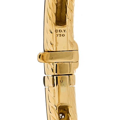 David Yurman 18K Yellow Gold Diamond Ruby Modern Renaissance Full Pave Bracelet 3 of 4