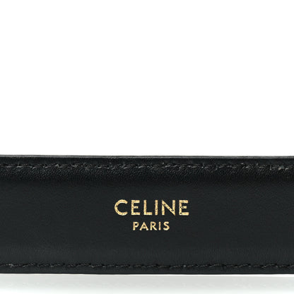 Celine Box Calfskin Small 25mm Triomphe Belt 75 30 Black 8 of 8