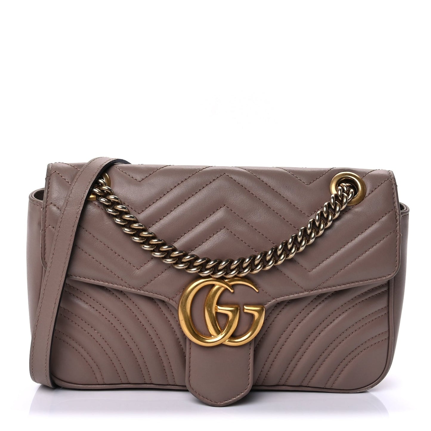 Calfskin Matelasse Small GG Marmont Shoulder Bag  Porcelain Rose