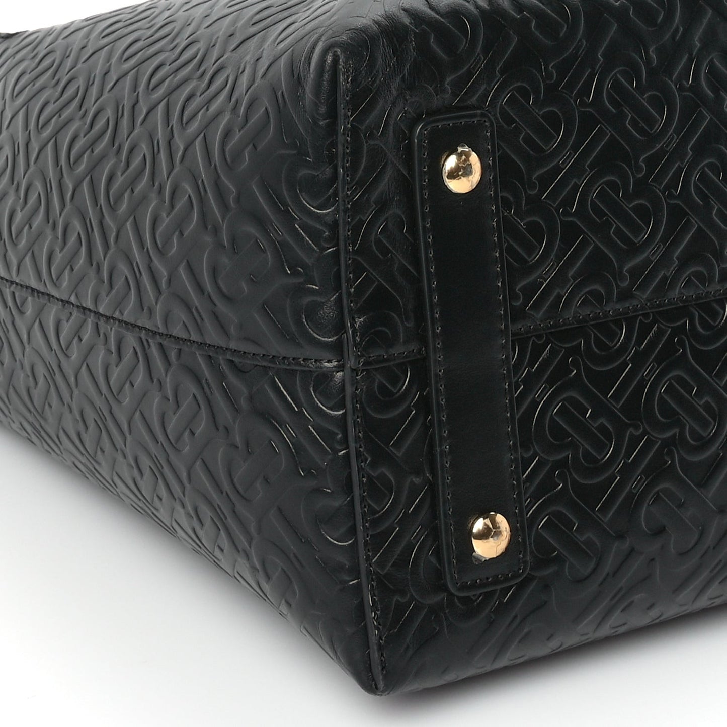 Calfskin Embossed Monogram Medium Belt Bag  Black