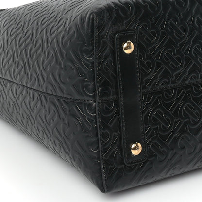 Burberry Calfskin Embossed Monogram Medium Belt Bag  Black 7 of 8