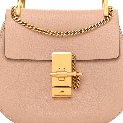 Chloe Grained Lambskin Mini Drew Shoulder Bag Cement Pink 7 of 9