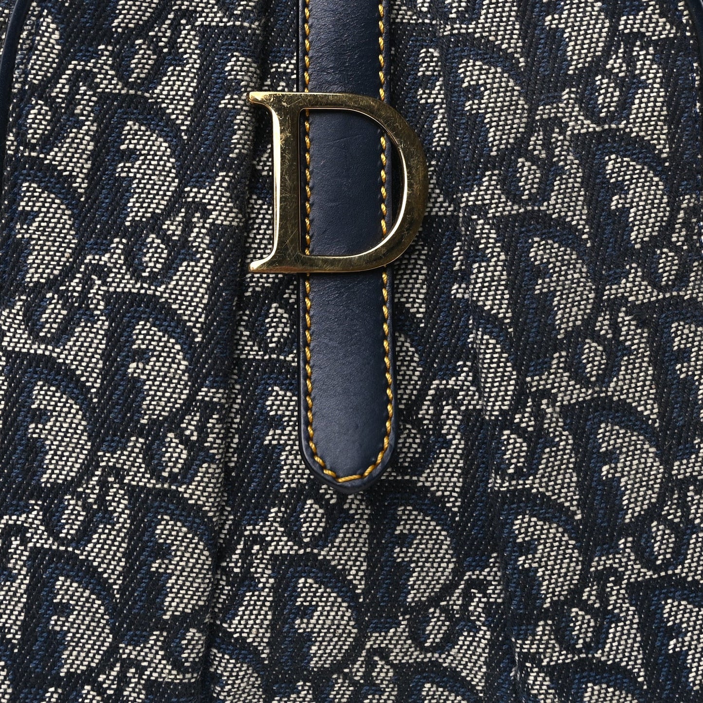 Monogram Mini Saddle Bowler Navy Blue