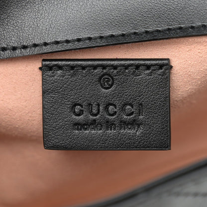 Gucci Calfskin Matelasse Super Mini GG Marmont Shoulder Bag Black 6 of 7