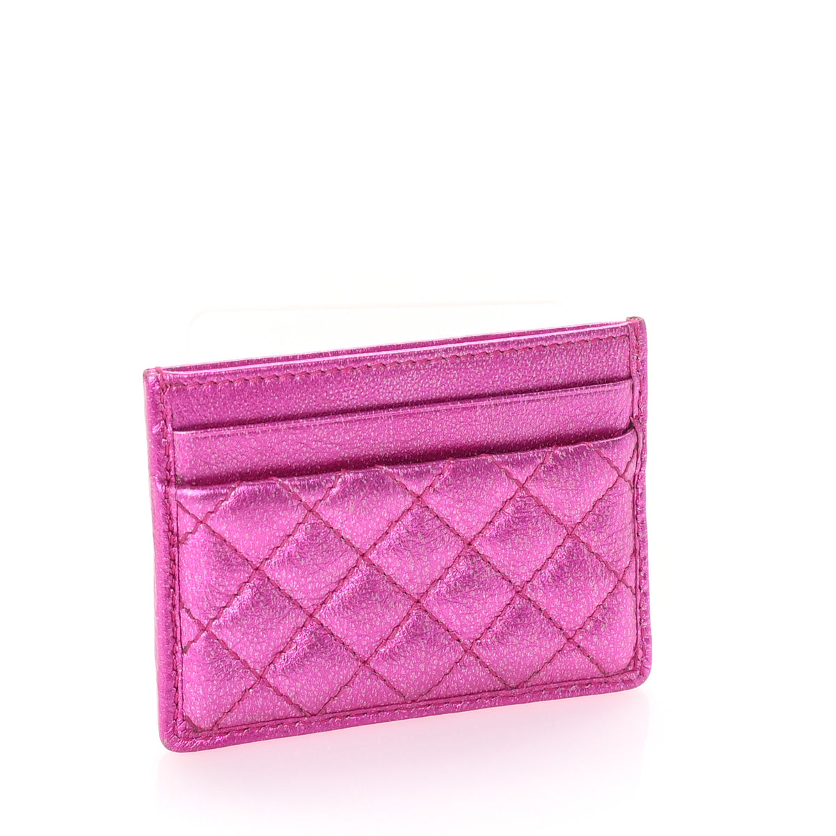 Gucci Laminated Nappa Trapuntata Zumi Card Holder Fuxia 3 of 7