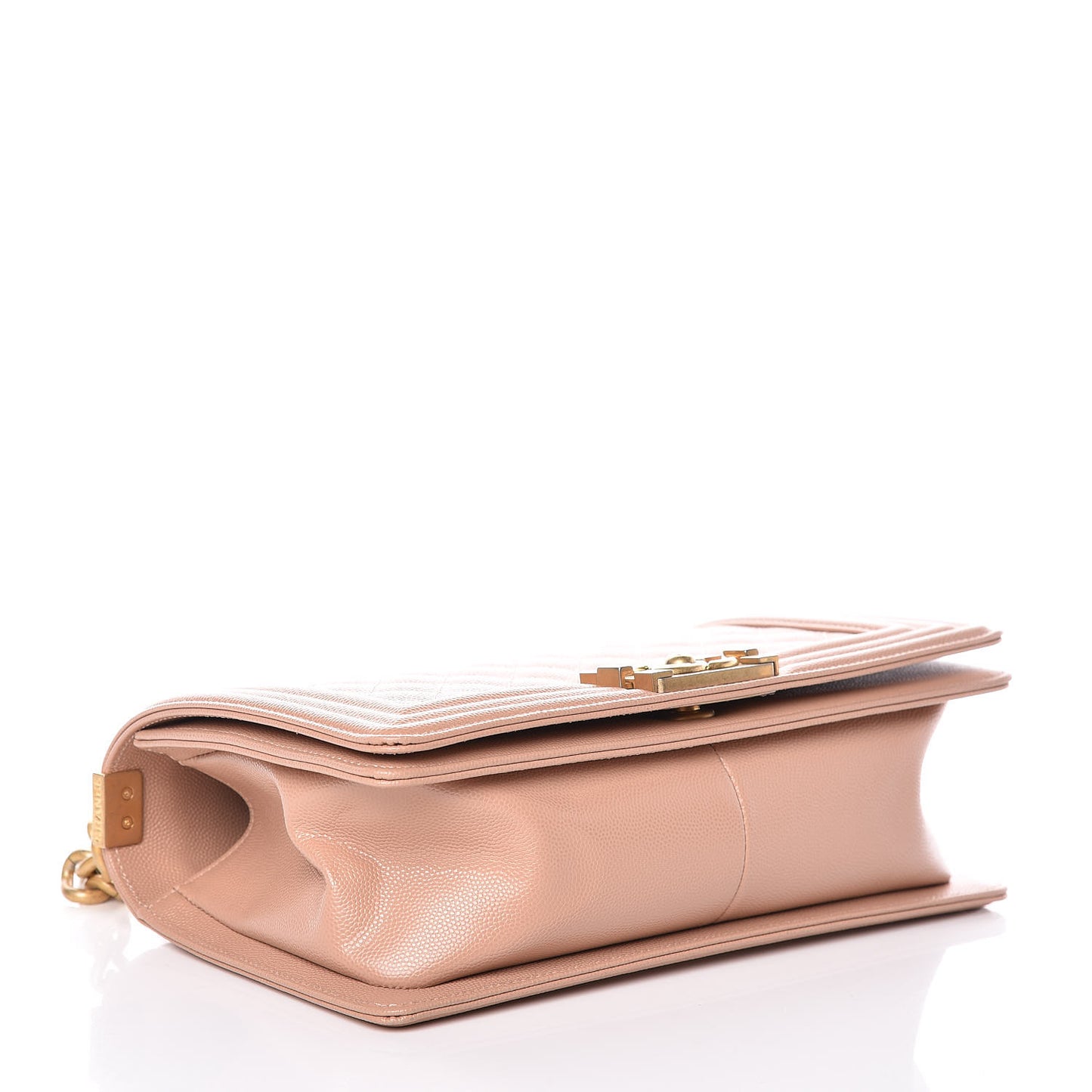 Caviar Quilted Medium Boy Flap Beige