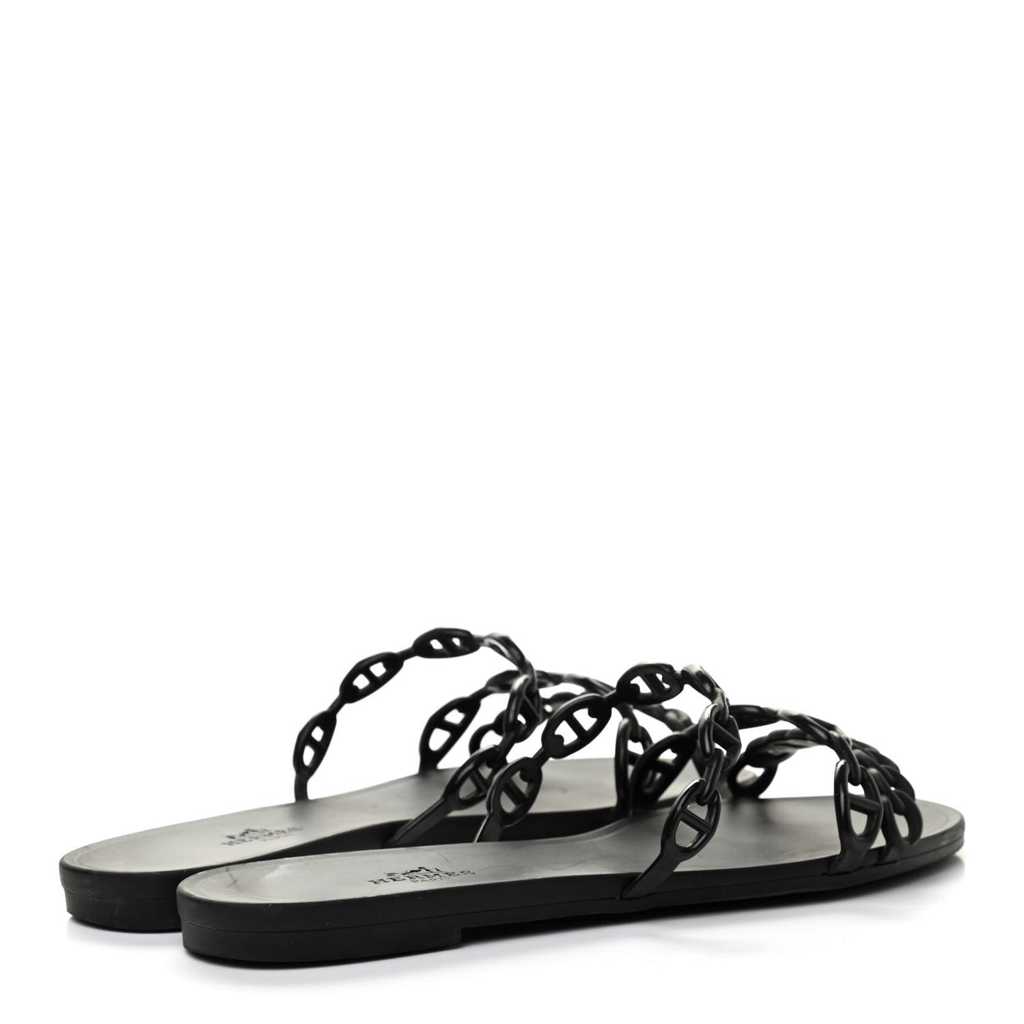 Rubber Chaine d'Ancre Rivage Sandals 38 Black