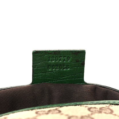 Gucci Monogram Web Junco Small Hobo Green 6 of 13