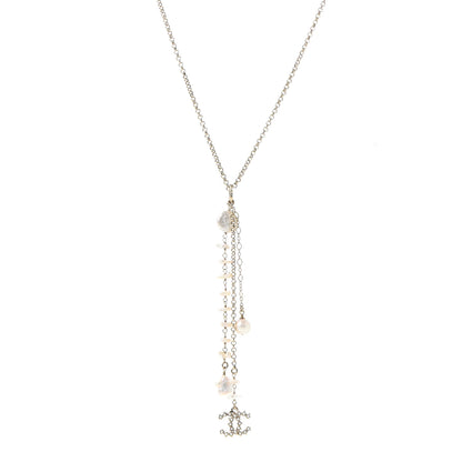 Chanel Pearl CC Star Drop Necklace Gold 1 of 5