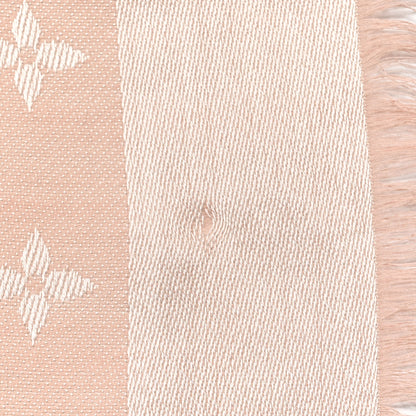 Louis Vuitton Silk Wool Monogram Shawl Rose 3 of 6