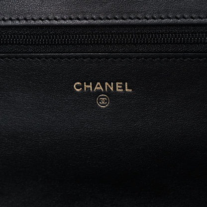 Chanel Caviar Quilted Boy Wallet On Chain WOC Black 8 of 12