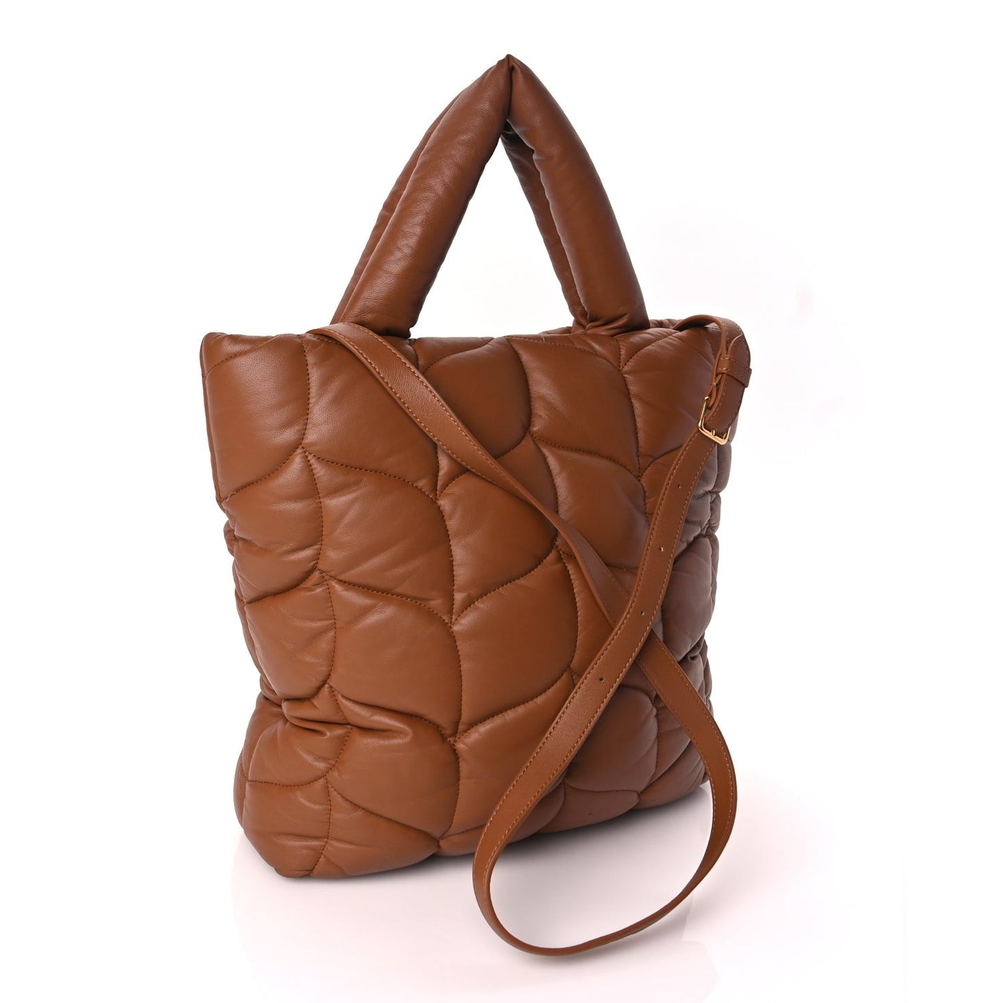 Nappa Pillow Quilted Big Softie Tote Tobacco