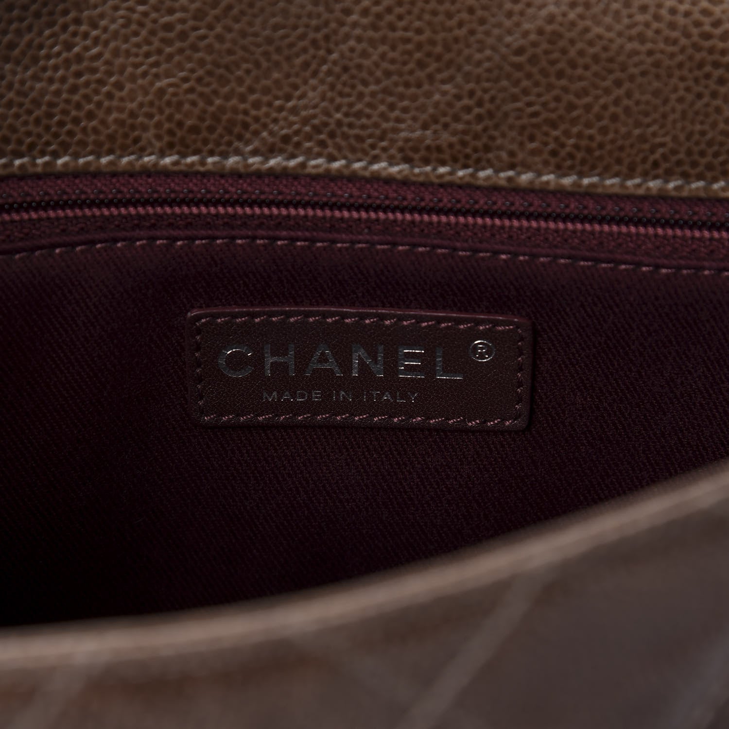 Chanel Crumpled Grained Calfskin Medium CC Crave Flap Brown 9 of 11