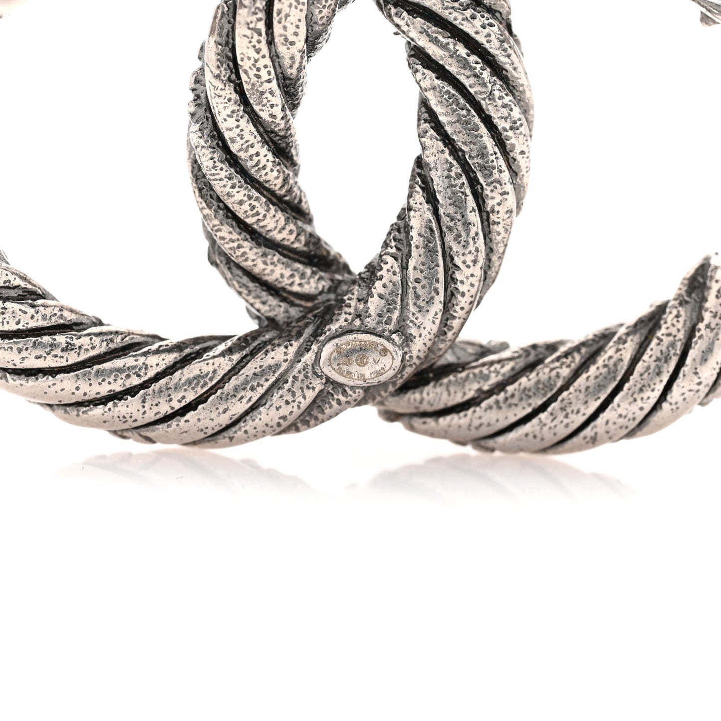 Ruthenium Twisted CC Brooch