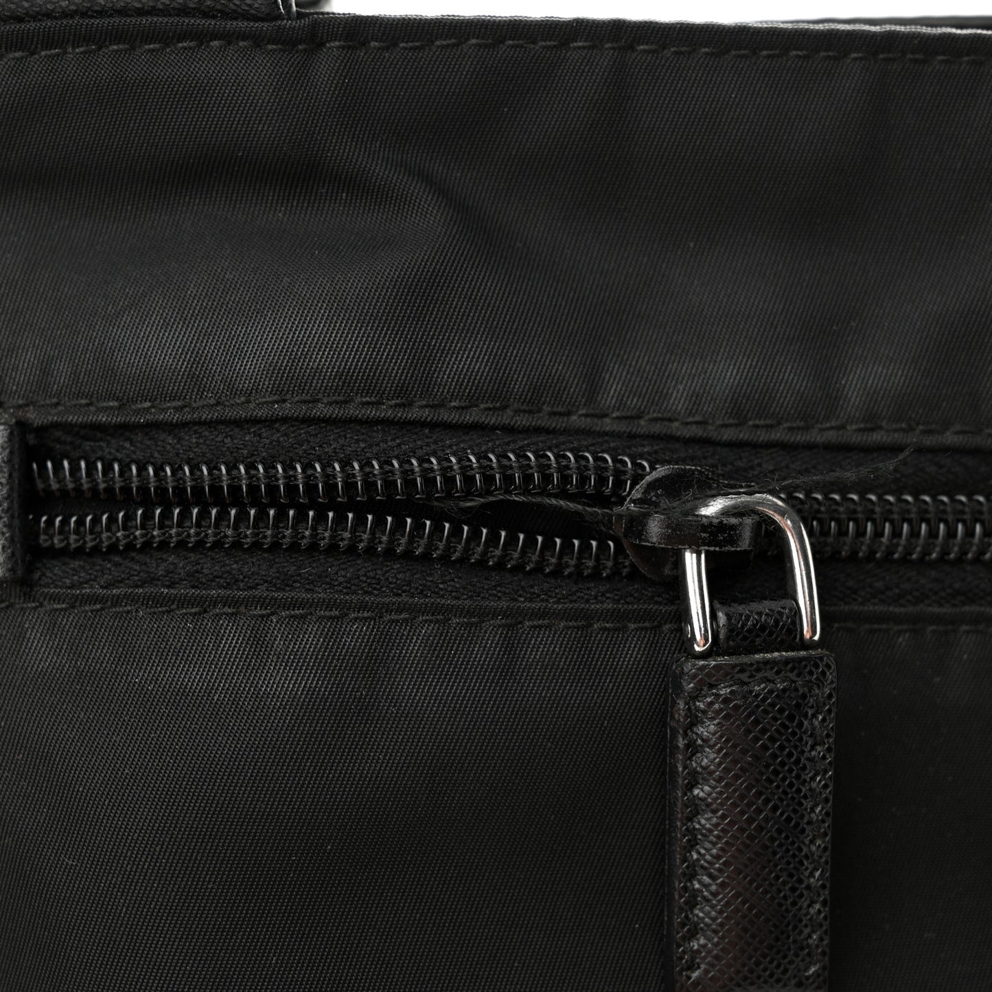 Nylon Vela Flat Messenger Bag Black
