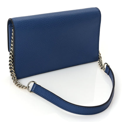 Gucci Dollar Calfskin Interlocking G Chain Wallet  Caspian 2 of 8