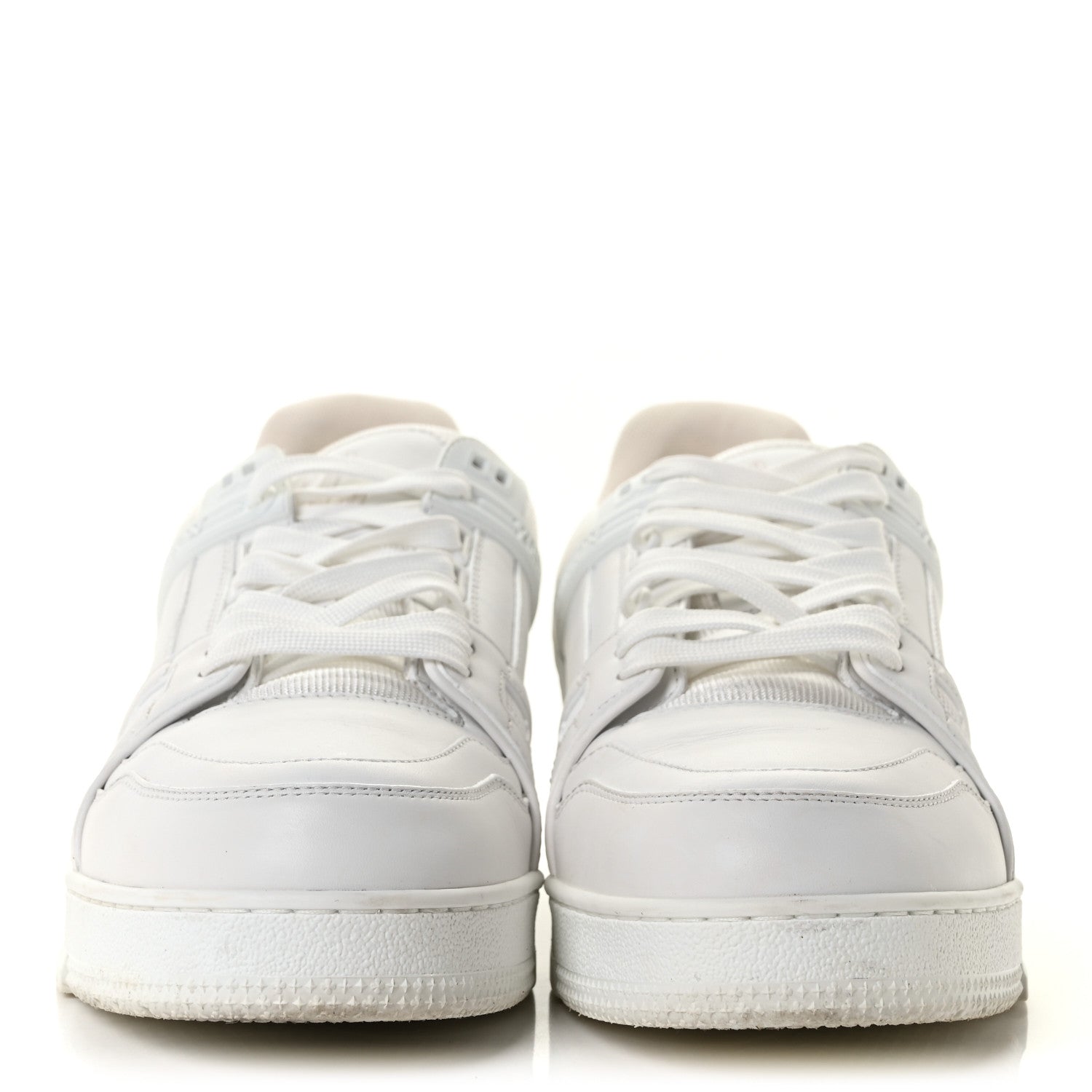 Louis Vuitton Calfskin Mens LV Trainer Sneakers 8.5 White 2 of 9