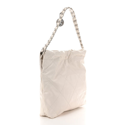 Chanel Shiny Calfskin Quilted Small 22 White 4 of 7