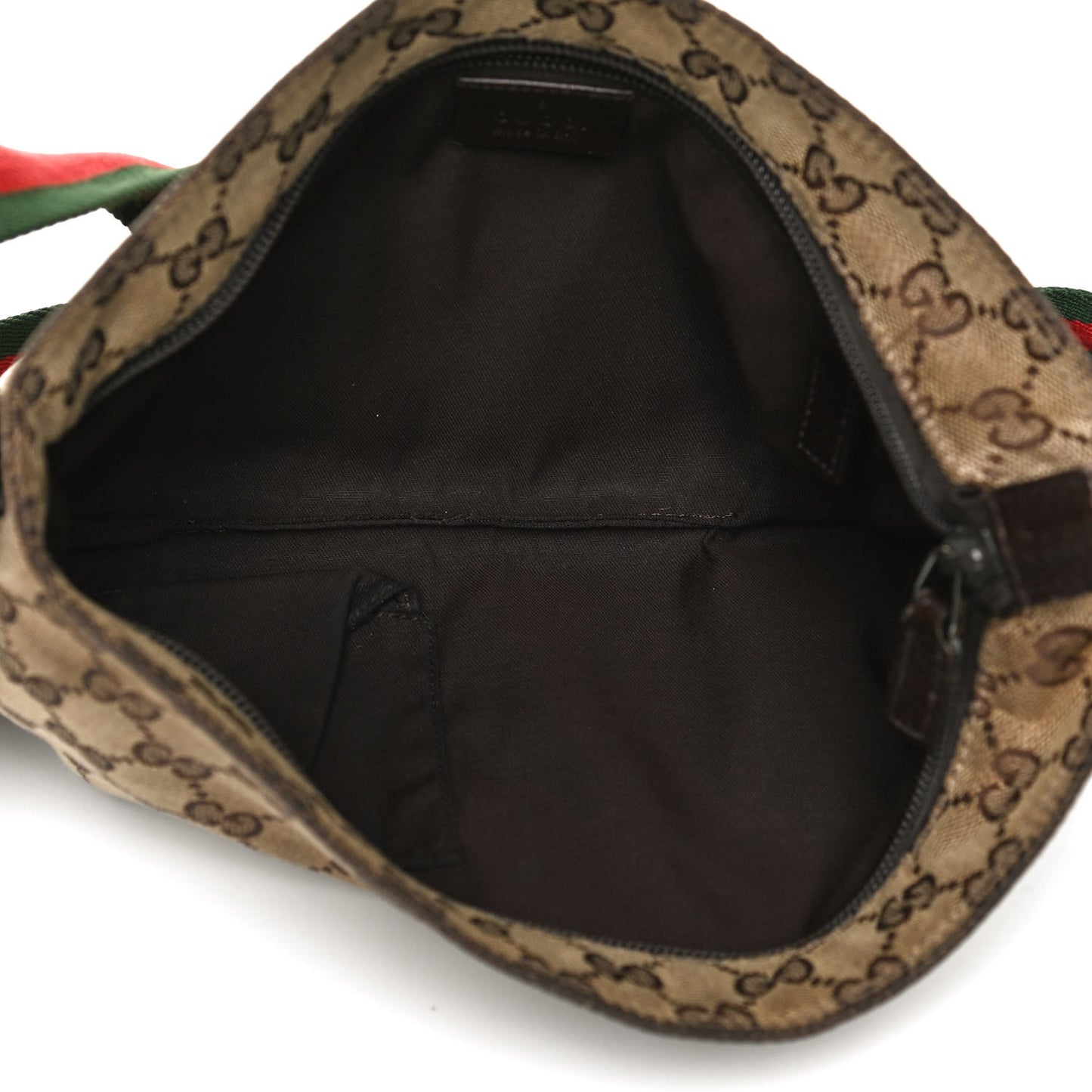 Monogram Web Small Flat Messenger Crossbody Dark Brown