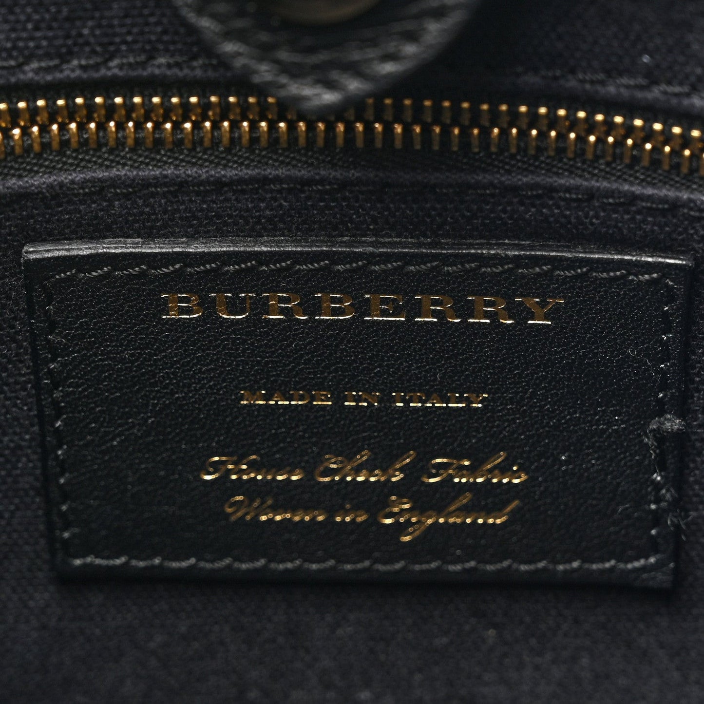 Derby Calfskin House Check Small Banner Tote Black