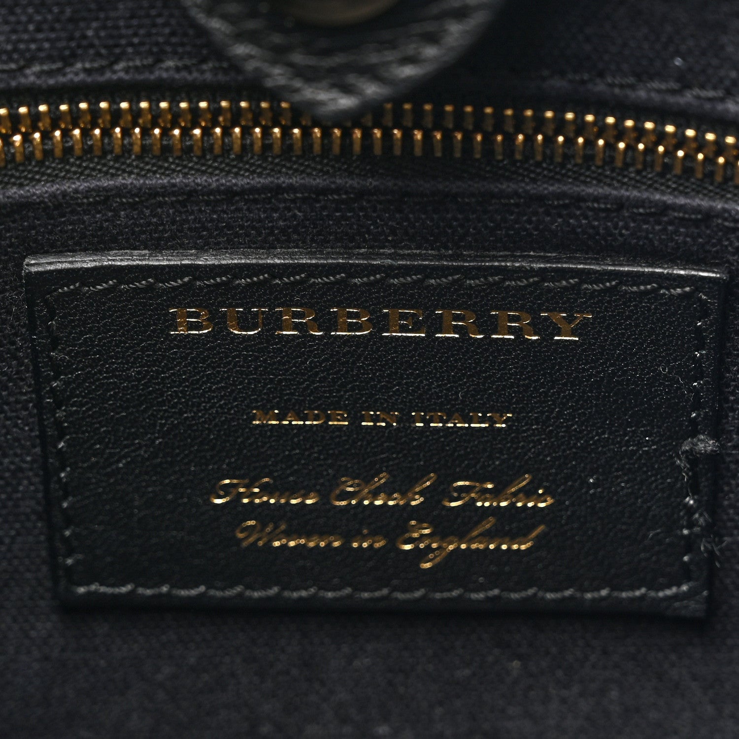 Burberry Derby Calfskin House Check Small Banner Tote Black 6 of 7