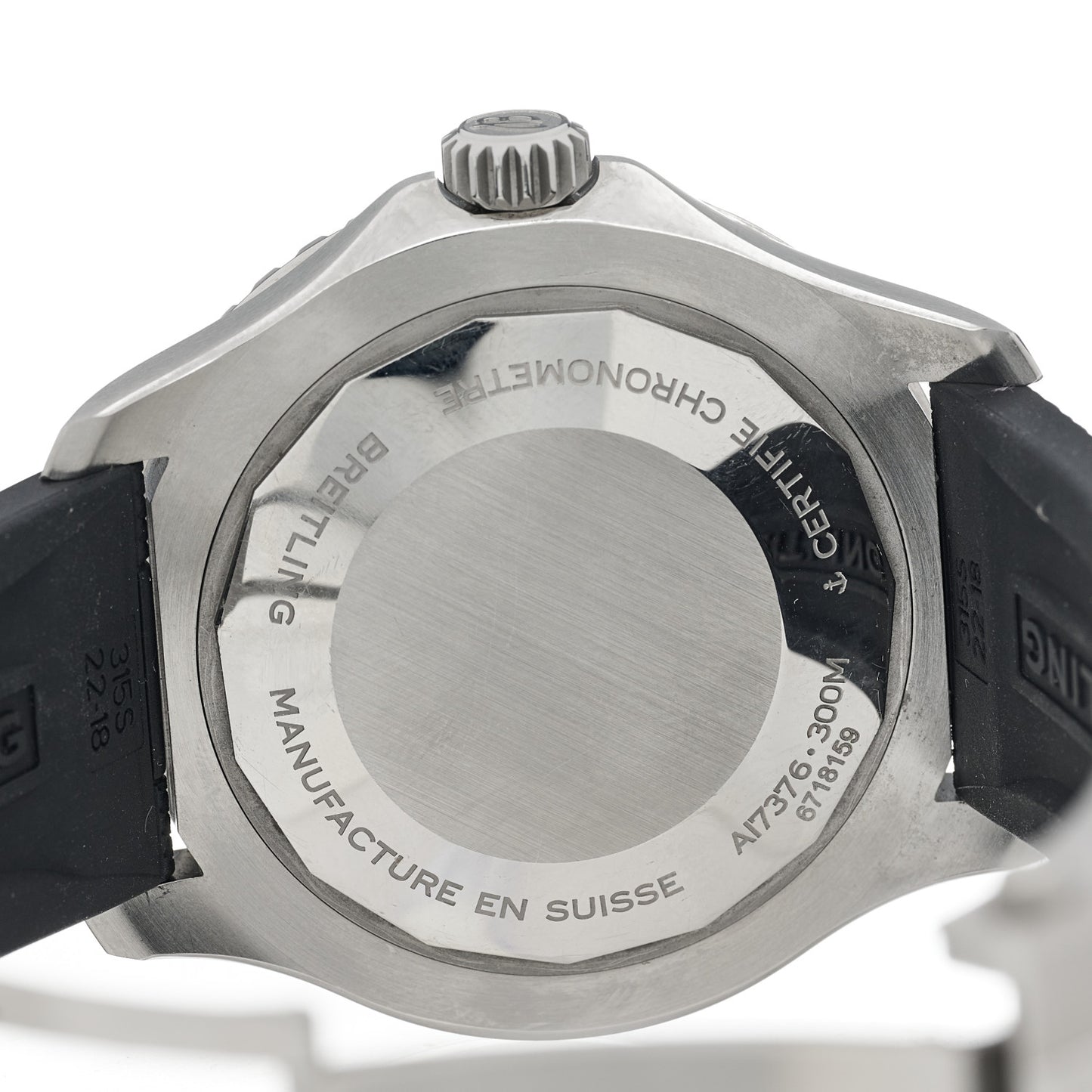 Stainless Steel Rubber 44mm SuperOcean Automatic Watch Black A17376