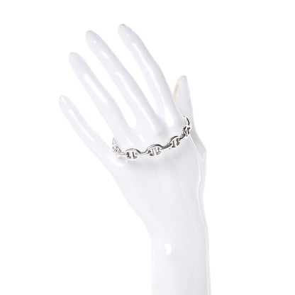 Hermes Sterling Silver MM Chaine d'Ancre Enchainee Cuff Bracelet LG 2 of 11