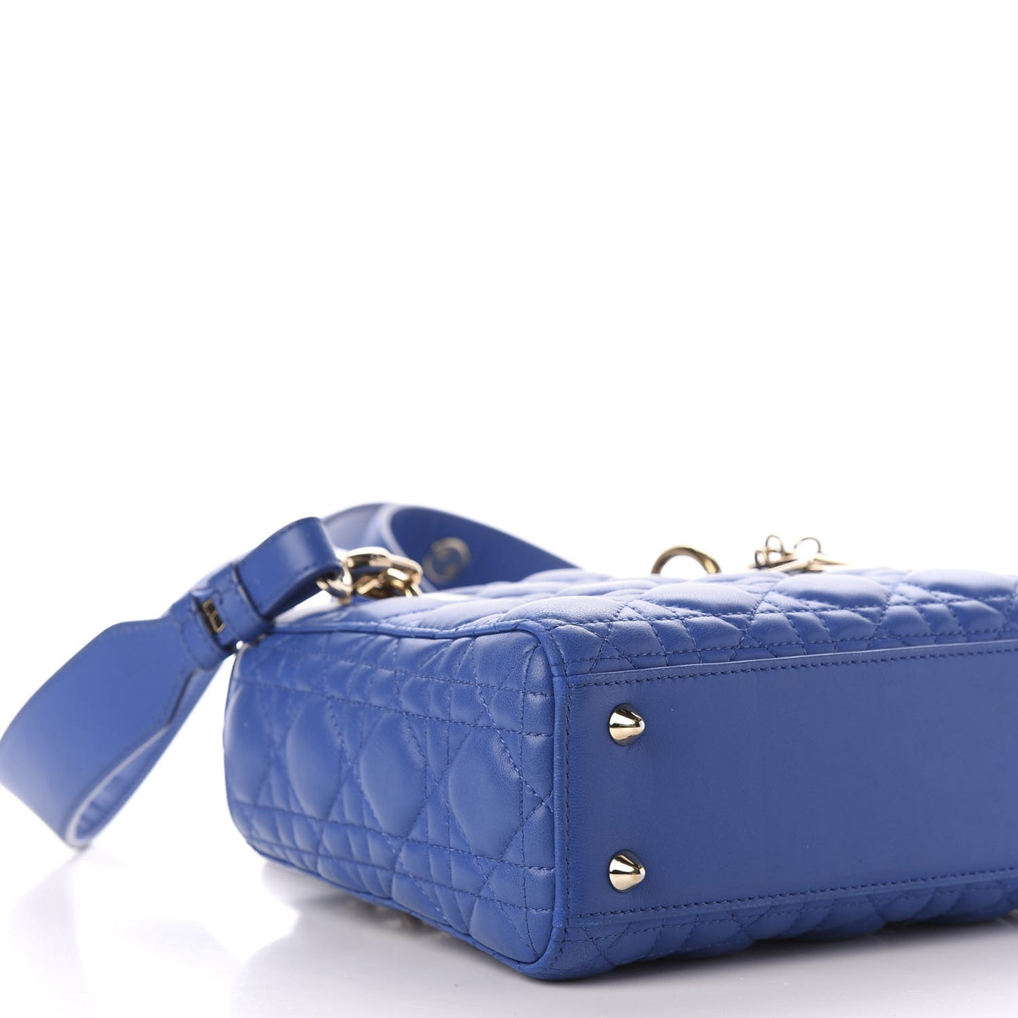 Lambskin Cannage Small My ABCDior Lady Dior Blue