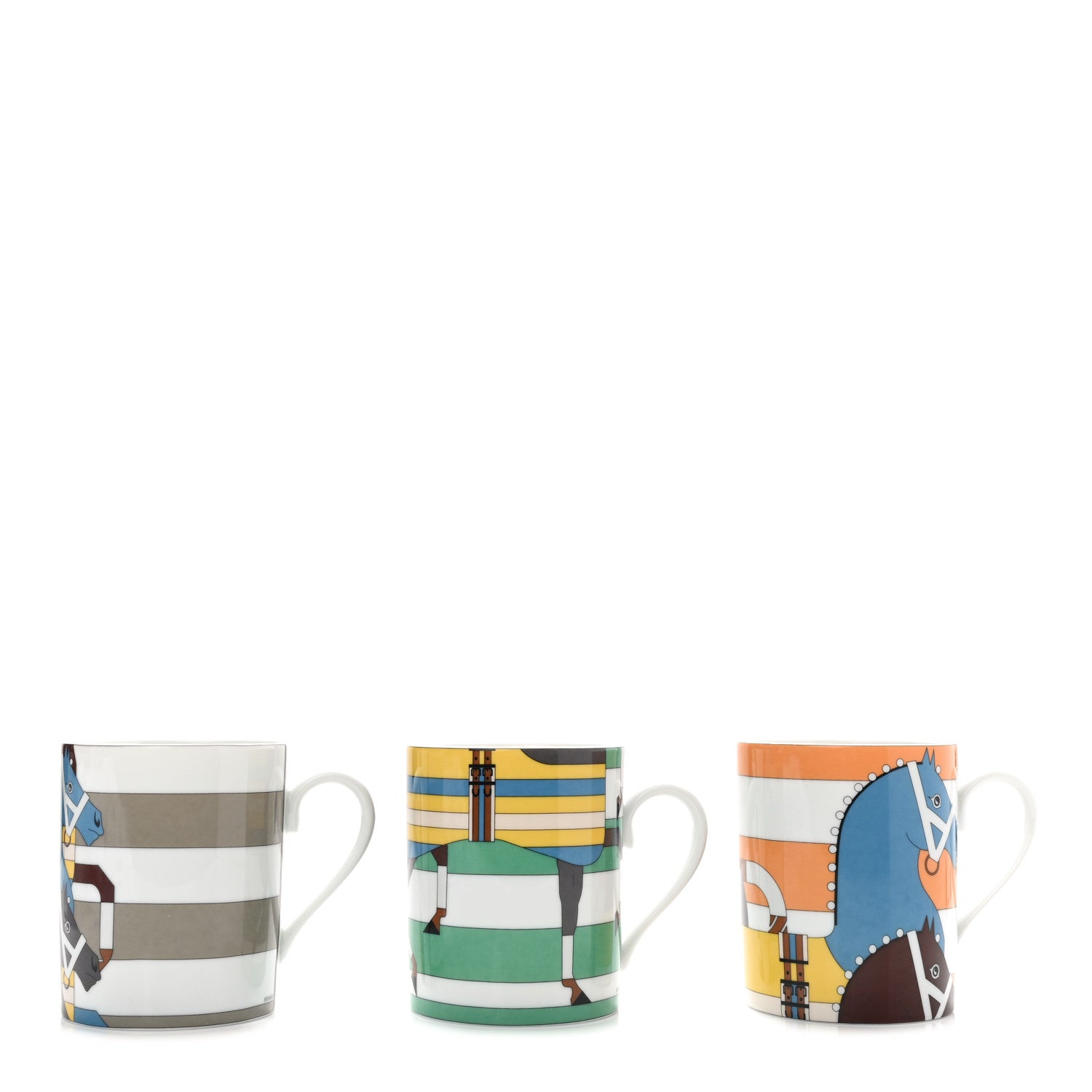 Hermes Porcelain Rocabar Mug Set of 3 1 of 10