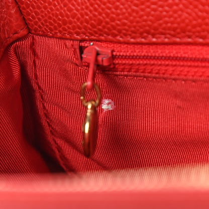 Chanel Caviar Shopper Tote Red 9 of 12