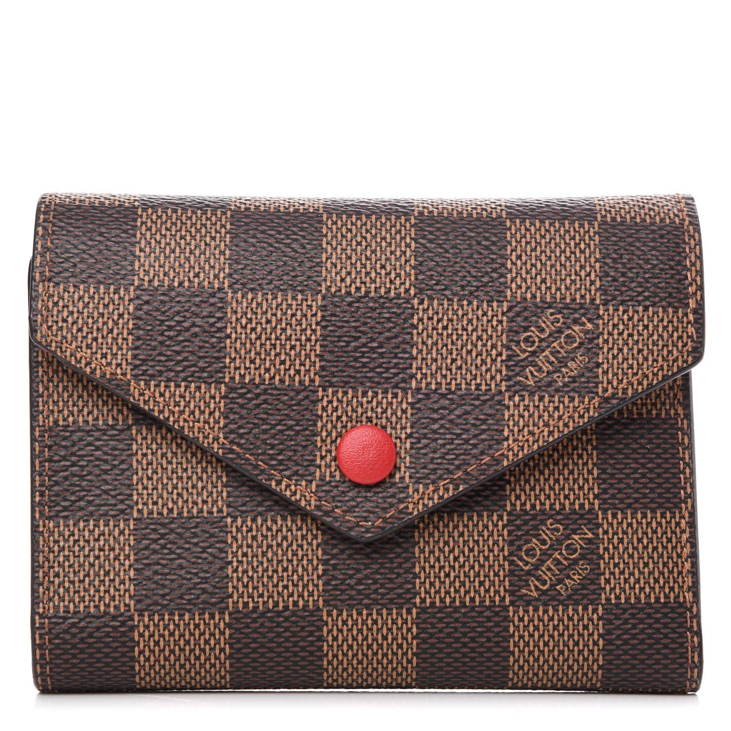 Damier Ebene Victorine Wallet Red