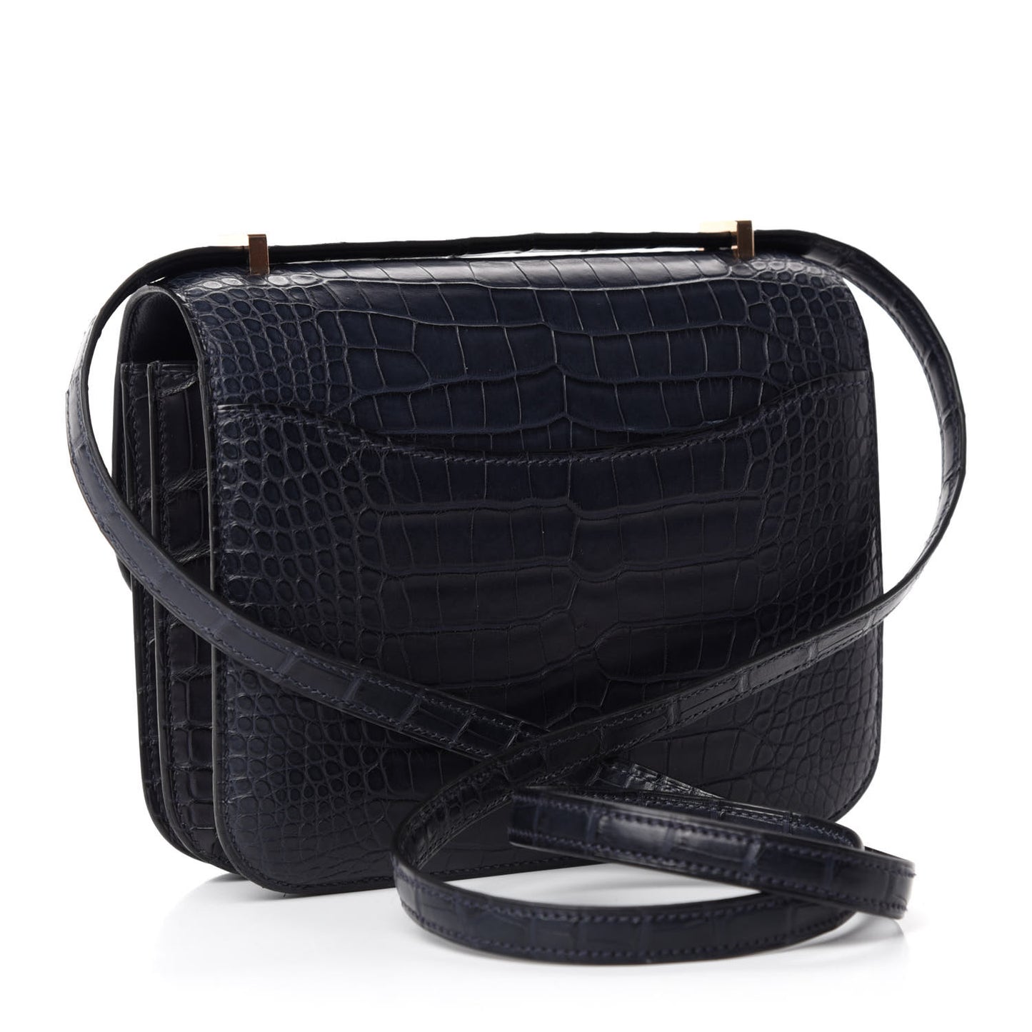 Matte Alligator Constance 18 Bleu Indigo